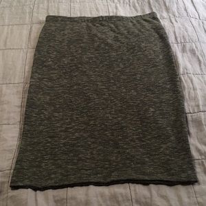 Express marled green knit pencil skirt l